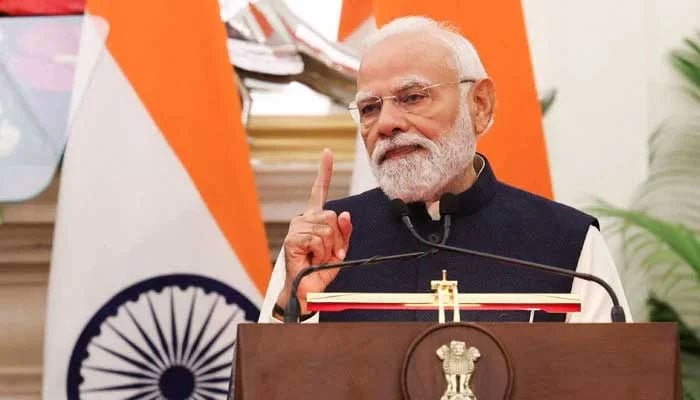 Indias Prime Minister Narendra Modi speaks during an event at Hyderabad House in New Delhi, India, December 5, 2025. — Reuters
