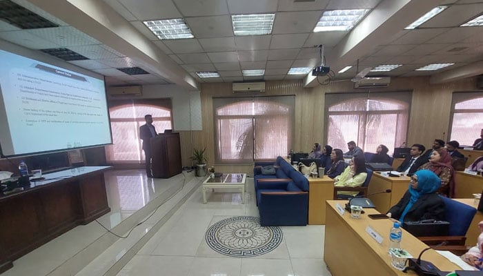 The image shows a glimpse from training session conducted by the Punjab Information Technology Board (PITB), in collaboration with the Punjab Procurement Regulatory Authority (PPRA) on March 31, 2026. — Facebook@PunjabITBoard