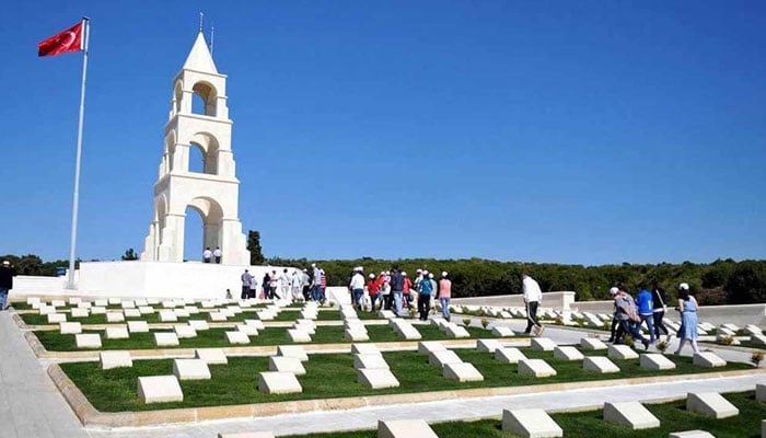 The representational image displays the 57th Infantry Regiment Memorial located in the Gallipoli Peninsula National Park in Turkey. — Bosphorus Tour/File