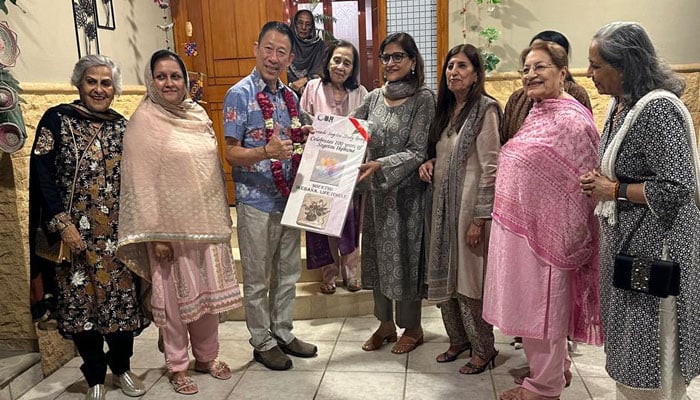 Ikebana master Sensei Christopher Lim being received on March 30, 2026. — Facebook@christopher.l.hs