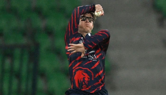 Karachi Kings Adam Zampa delivers the ball during the Pakistan Super League (PSL) cricket match against Quetta Gladiators at the Qaddafi Cricket Stadium in Lahore on March 27, 2026. — AFP