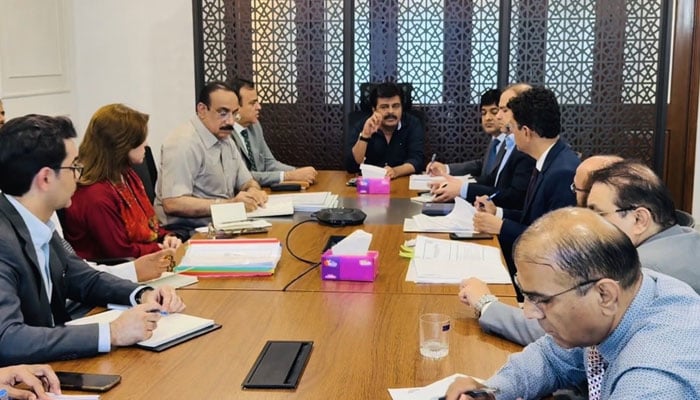 Minister for Education Syed Sardar Ali Shah chairing a meeting on April 1, 2026. — X@MinisterEduGos