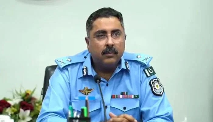 The Inspector General of Islamabad Police, Syed Ali Nasir Rizvi, seen in this still on April 22, 2024. — Facebook@Islamabad Police