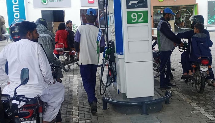 A view of a petrol pump with low flow of customers, in the city on April 3, 2026. — INP