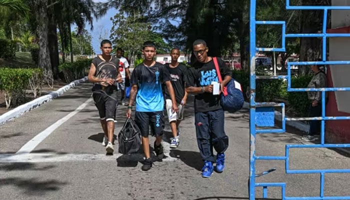 Inmates walk free from La Lima prison in Havana on April 3, 2026. — AFP