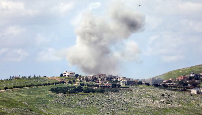 Smoke rises after an Israeli strike, amid escalating hostilities between Israel and Hezbollah, as the US-Israeli conflict with Iran continues, in southern Lebanon, March 24, 2026. — Reuters