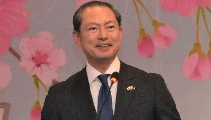 Ambassador of Japan to Pakistan Akamatsu Shuichi speaks at an event. — Instagram@japaninpak/File