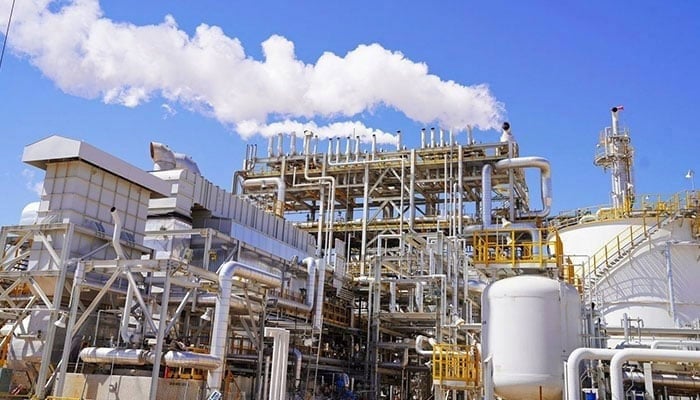 The photo shows a view of installations of an oil refinery. —AFP/File