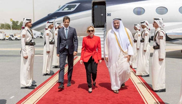 Italian Prime Minister Giorgia Meloni arrives in Doha, Qatar on April 4, 2026. — Reuters