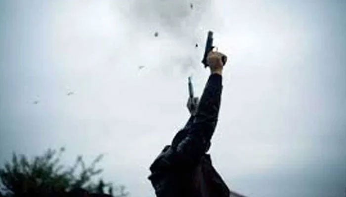 This representational image of aerial firing. — Radio Pakistan/File