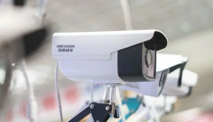 The representational image shows a Hikvision surveillance camera, which is a type of security camera used for monitoring premises. — AFP/File