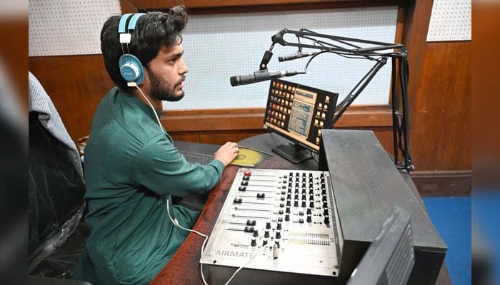 This representational image shows a skilled worker performing at the radio office on February 13, 2025. — APP