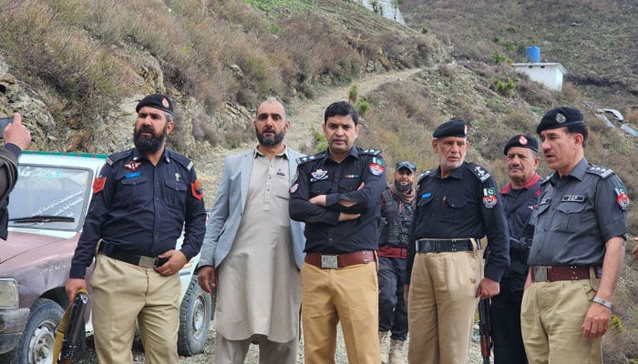 District Police Officer Furqan Bilal visits Maidan Circle, inspecting key check posts and police stations to assess security readiness. on March 31, 2026. — X@LowerDirPolice1