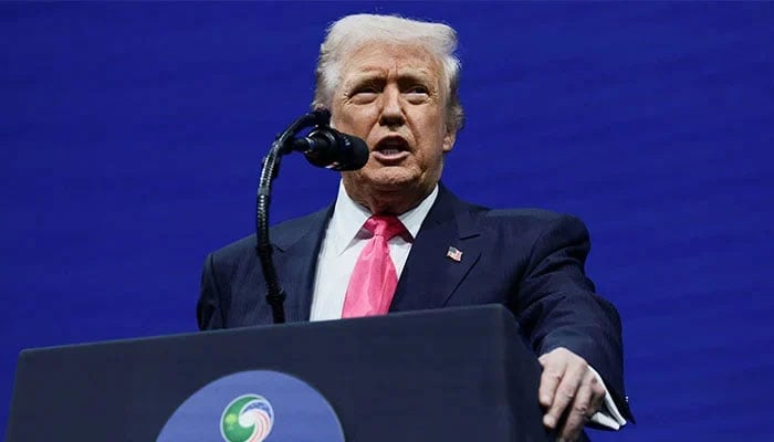 US President Donald Trump speaks during the US-Saudi Investment Forum in Washington, DC on November 19, 2025. — Reuters