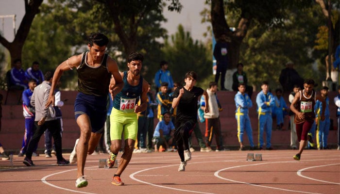 An undated picture of Pakistani athletes running. — Facebook/Pakistan Sports Board/File