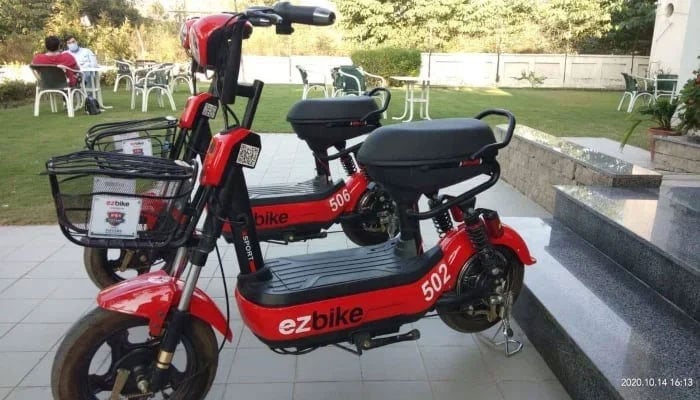 A couple of electric bikes are parked in this image share by the Ministry of IT and Telecom on October 14, 2020. —Facebook/Ministry Of IT & Telecom