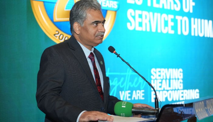 Federal Secretary Health Muhammad Aslam Ghauri addressing the event, April 7, 2026. —APP