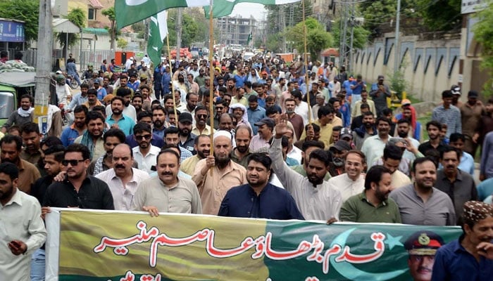 This representational image shows a solidarity rally with the Pak Army. — PPI/File