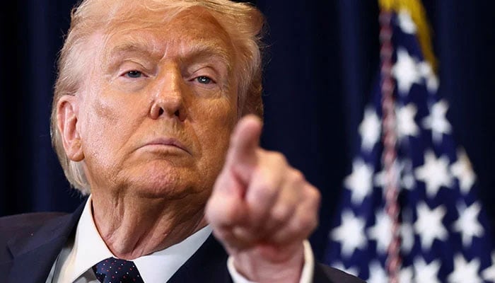 US President Donald Trump takes a question as he speaks during a press conference at Trump National Doral Miami in Miami, Florida, US, March 9, 2026. — Reuters