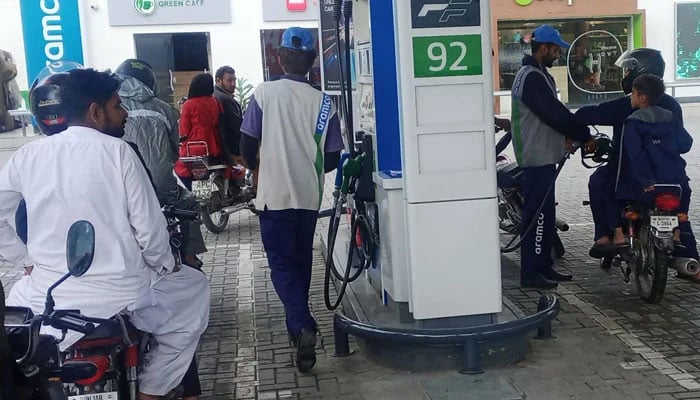 A view of a petrol pump with low flow of customers, in the city on April 3, 2026. — INP