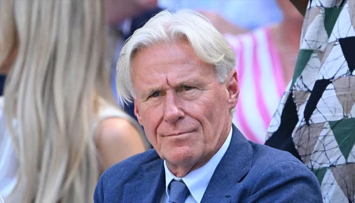 Björn Borg sits in the Royal Box at Wimbledon to watch Wimbledon this year. —AFP/File