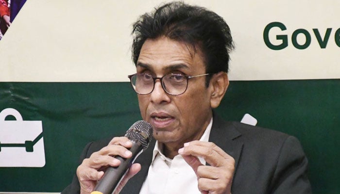 Federal Education Minister Dr Khalid Maqbool Siddiqui addressing at a local university in Islamabad on April 5, 2026. — Facebook/Dr. Khalid Maqbool Siddiqui