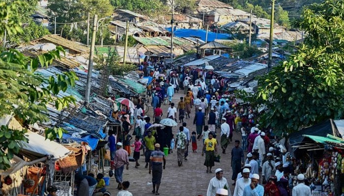 Refugees can be seen in the Balukhali refugee camp in Cox’s Bazar, Bangladesh, on Nov. 25, 2023.— AFP