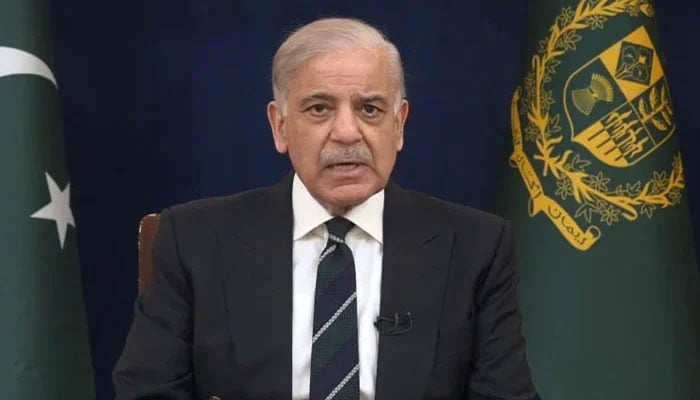 PM Shehbaz Sharif addresses the nation on March 9, 2026. — Screengrab via YouTube/GeoNews