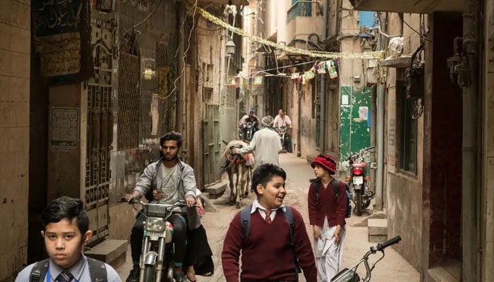 The representational image shows the recently renovated street called Gali Surjan Singh, Lahore, Pakistan. — AKDN/File