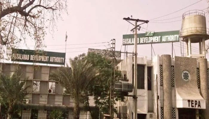 Faisalabad Development Authority (FDA) building. — APP/File