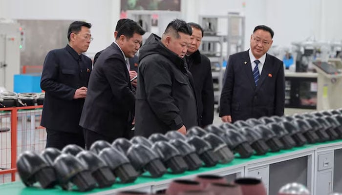 North Korean leader Kim Jong Un visits a military factory and inspects the production status of tactical guided weapons, in North Korea, in this picture released by North Koreas official Korean Central News Agency January 4, 2026.—Reuters