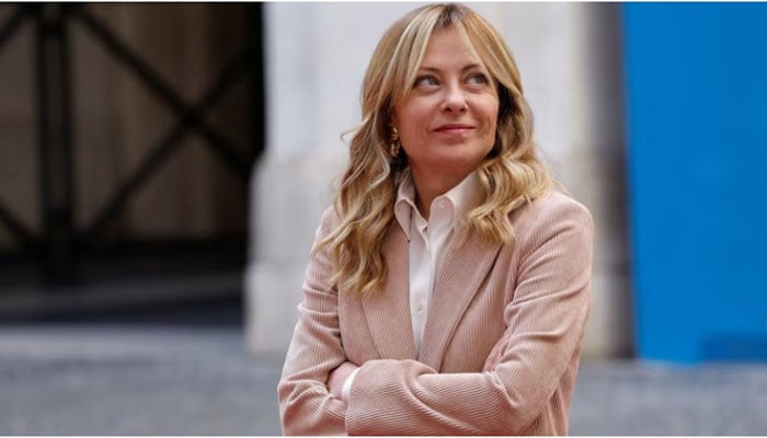 Italian Prime Minister Giorgia Meloni waits to welcome Chiles President-elect Jose Antonio Kast, at Chigi Palace, in Rome, Italy, February 5, 2026.—Reuters