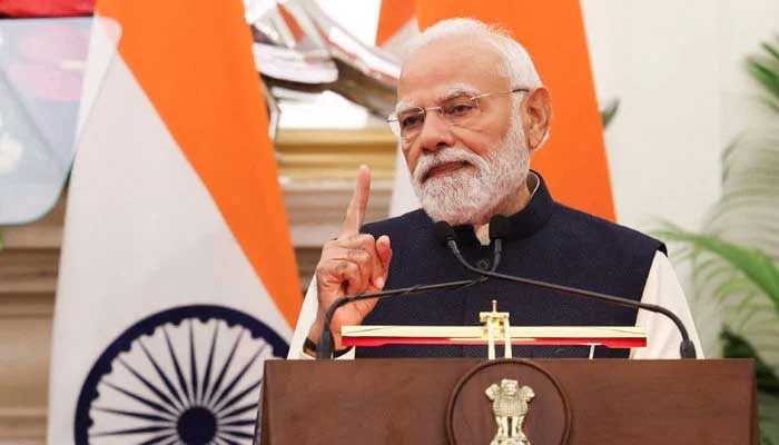 Indias Prime Minister Narendra Modi speaks during an event at Hyderabad House in New Delhi, India, December 5, 2025. — Reuters