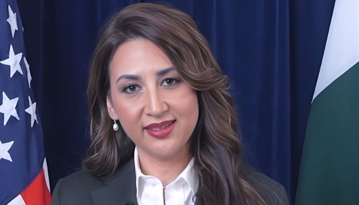 US Charge dAffaires Natalie A Baker speaks in this photo, December 10, 2025. — Screengrab via X/@usembislamabad