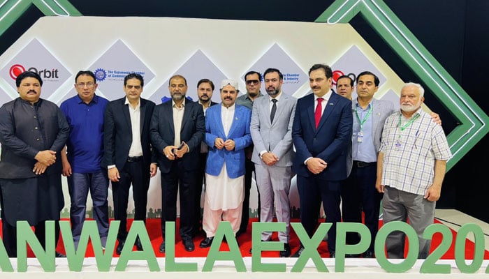 Sindh Local Government Minister Syed Nasir Hussain Shah attends opening ceremony of the first Gujranwala Expo at Karachi Expo Centre on April 10, 2026. — Facebook/@SNasirHussainshah