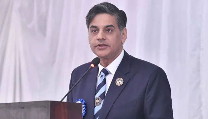 Principal of Amir-ud-Din Medical College, Prof Dr Farooq Afzal, addresses an event on February 2, 2026. — Facebook@amcpgmi