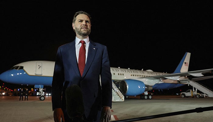 US Vice President JD Vance speaks to the media before boarding Air Force Two to return to Washington, DC, after the White House announced he would be leading the US delegation in upcoming peace talks with Iran, from Budapest Ferenc Liszt International Airport in Budapest, Hungary, April 8, 2026. — Reuters