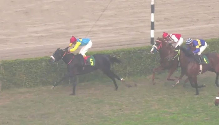 This still shows competitors during a race on January 7, 2024. — YouTube@Lahore Race Club