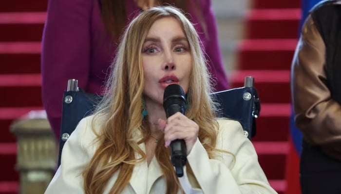 Colombias Minister of Trade, Industry and Tourism, Diana Marcela Morales, speaks during a press conference about tariffs imposed by the Ecuadorian government, in Bogota, Colombia January 27, 2026.—Reuters