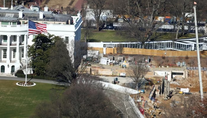 The construction of US President Donald Trumps White House ballroom continues in Washington, DC, U.S., January 12, 2026.—Reuters
