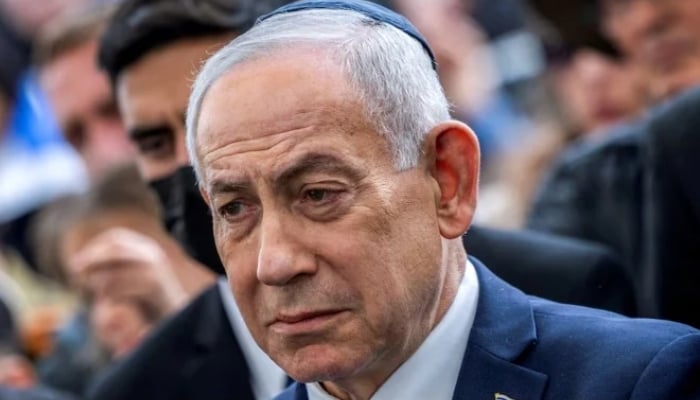 Israels Prime Minister Benjamin Netanyahu reacts during the funeral of Israeli hostage Ran Gvili, an off-duty police officer. —Reuters/File