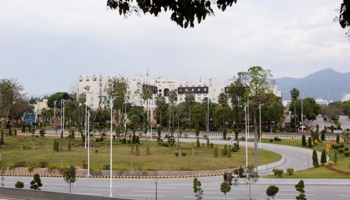 An empty road in front of the Serena Hotel, as delegations from the United States and Iran are expected to hold peace talks in Islamabad, Pakistan, April 11, 2026.—Reuters