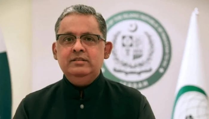 Pakistan’s Ambassador to the United States, Rizwan Saeed Sheikh, addresses an event in this undated photo. — APP