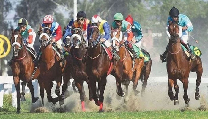 This representational image shows a race going on at the Lahore Race Club. —LRC website/File