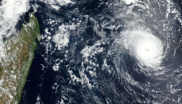 This representational satellite image shows a tropical cyclone over open waters. — Reuters/File