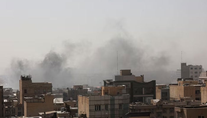 Smoke rises following an explosion, after Israel and the US launched strikes on Iran, in Tehran, Iran, February 28, 2026. — Reuters