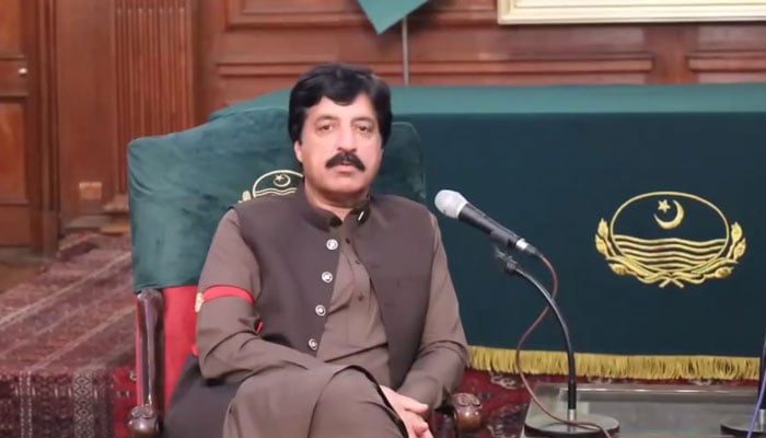 Punjab Governor Sardar Saleem Haider Khan speaks to various delegations of PPP Central Punjab  on May 28, 2024. — Screengrab via Facebook/Sardar Saleem Haider Khan