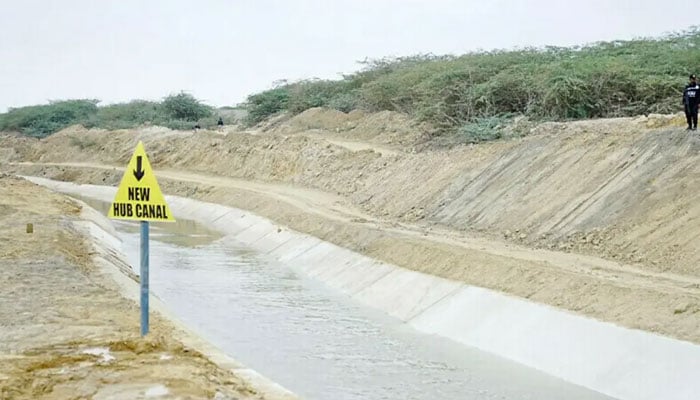 The image shows the new Hub Canal. — X@aniqajamali30/File