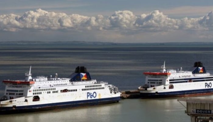 This representational image shows two ferries at the port of Dover, Britain, April 3, 2022. — Reuters