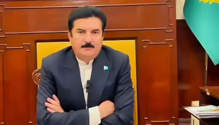 Khyber Pakhtunkhwa Governor Faisal Karim Kundi looks on in this image on March 31, 2025. — Facebook@FaisalKarimKundi